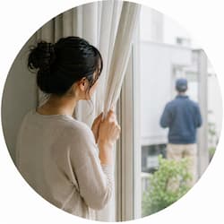 近所の目が気になる画像