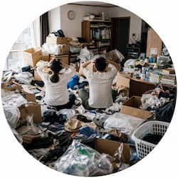 不用品の量に困る画像